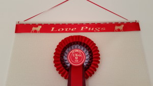 rosette holder, show rosettes, ideas for displaying dog show rosettes